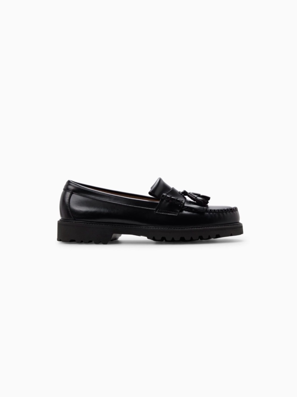 GH bass Black leather tassel loafers.
Never worn
US size:  11